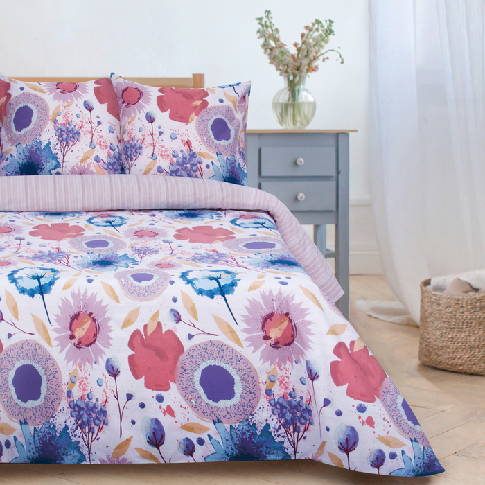 Постельное бельё "Этель" 1.5 сп Акварель (вид 2) 143*215 см, 150*214 см, 70*70 см -2 шт, поплин 125 г/м2