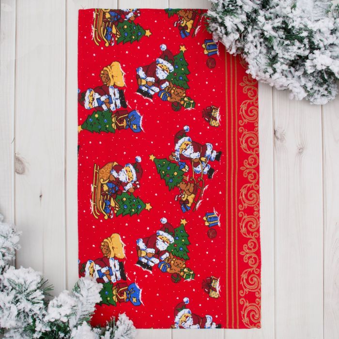 Полотенце "Доляна" Новогодний подарок 35х60 см, 100% хл., ваф. полотно 162 г/м²