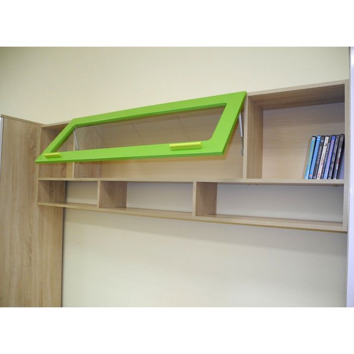 Полка Максимка Н 1932х240х570 Дуб сонома/зеленое яблоко