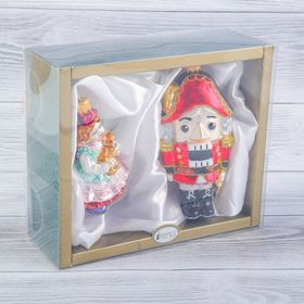 

Набор новогодних игрушек "Щелкунчик и девочка"