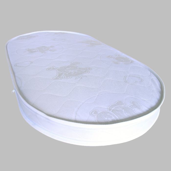 Овальный матрас "Амур" 65 х 125 см, ткань жаккард "Мишки"