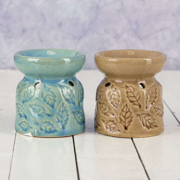 Аромалампа керамика "Листья" МИКС 9х7,5х7,5 см