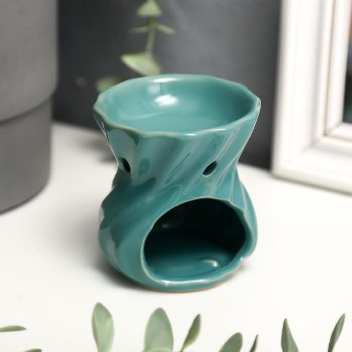 Аромалампа керамика "Изумруд" 7,8х7х7 см