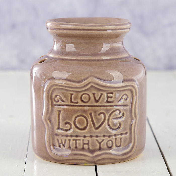 Аромалампа керамика LOVE LIVE BEAUTIFUL 10,5х9х9 см