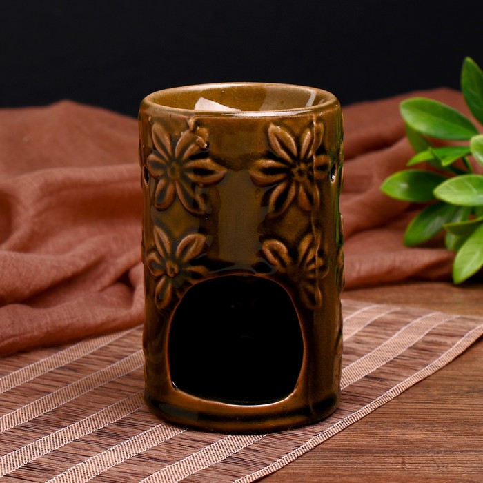 Аромалампа керамика "Подснежники" 12,5х7,8х7,8 см