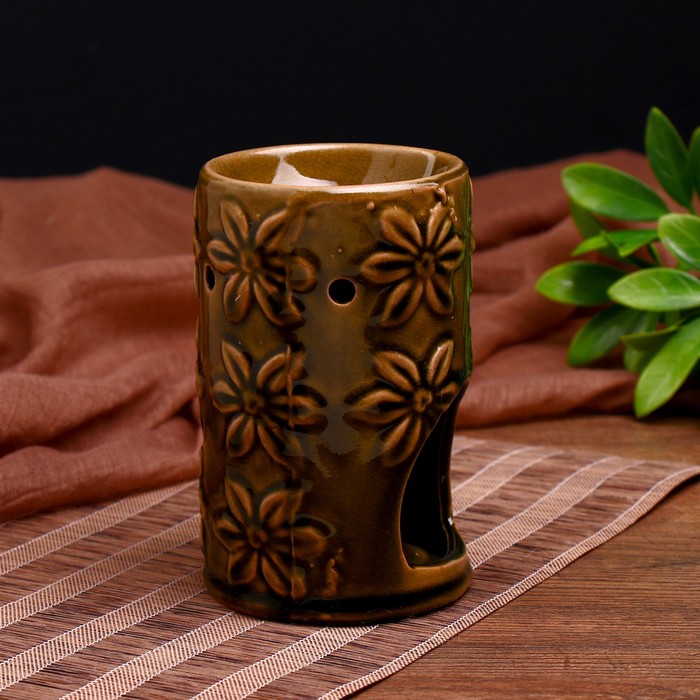 Аромалампа керамика "Подснежники" 12,5х7,8х7,8 см