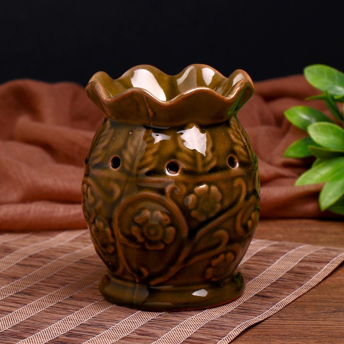 Аромалампа керамика "Аромат цветов" 12х9х9 см