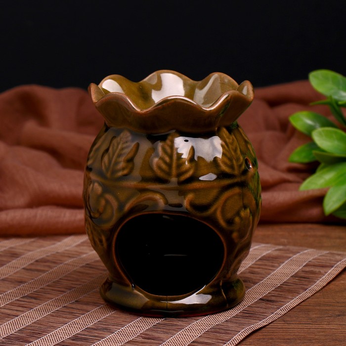 Аромалампа керамика "Аромат цветов" 12х9х9 см