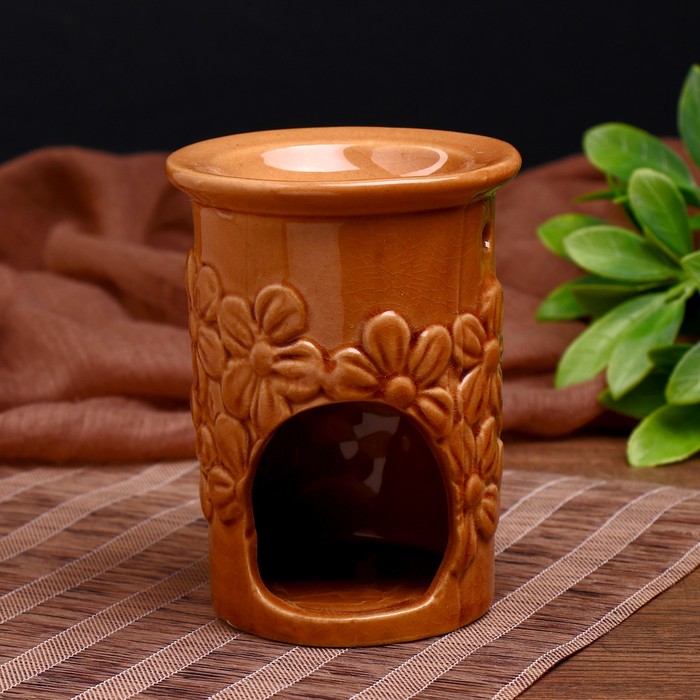 Аромалампа керамика "Ромашки" 12х9х9 см