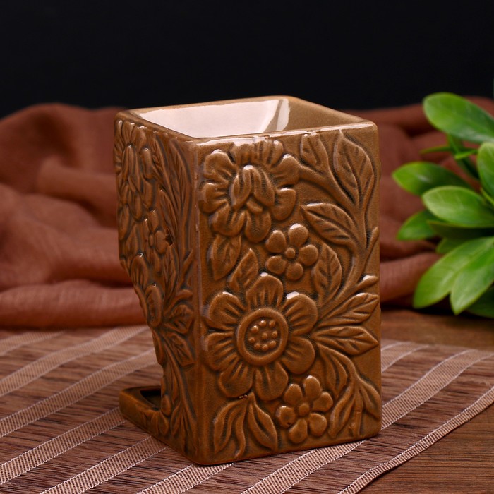 Аромалампа керамика "Цветочный букет" 11,5х7,5х7,5 см