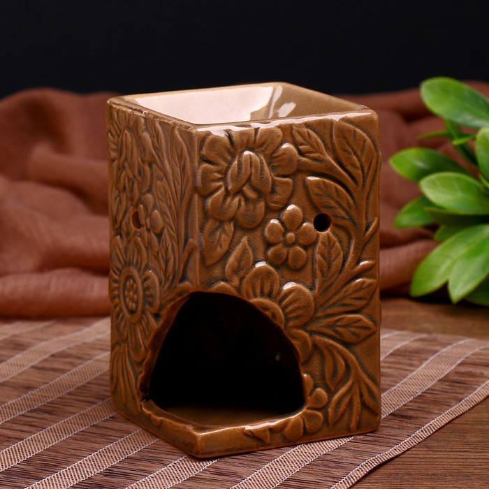 Аромалампа керамика "Цветочный букет" 11,5х7,5х7,5 см