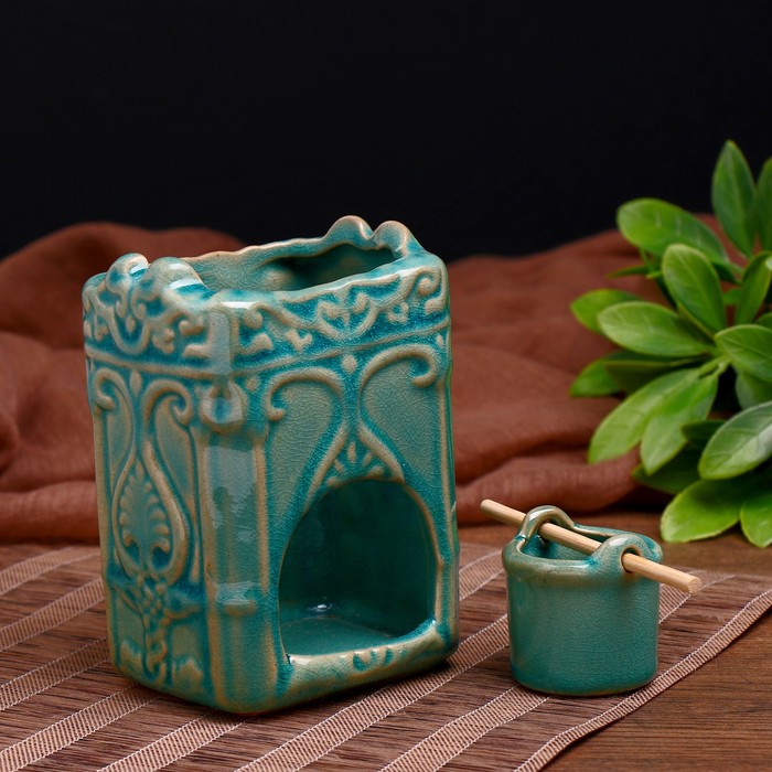 Аромалампа керамика "Прекрасная Азия" 12,5х6,5х8,5 см