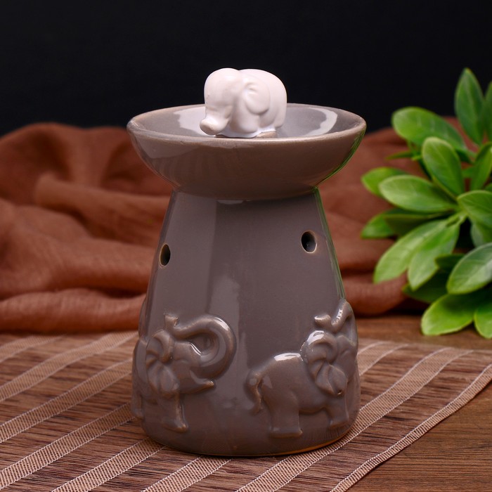 Аромалампа керамика "Слоны" 14х9х9 см