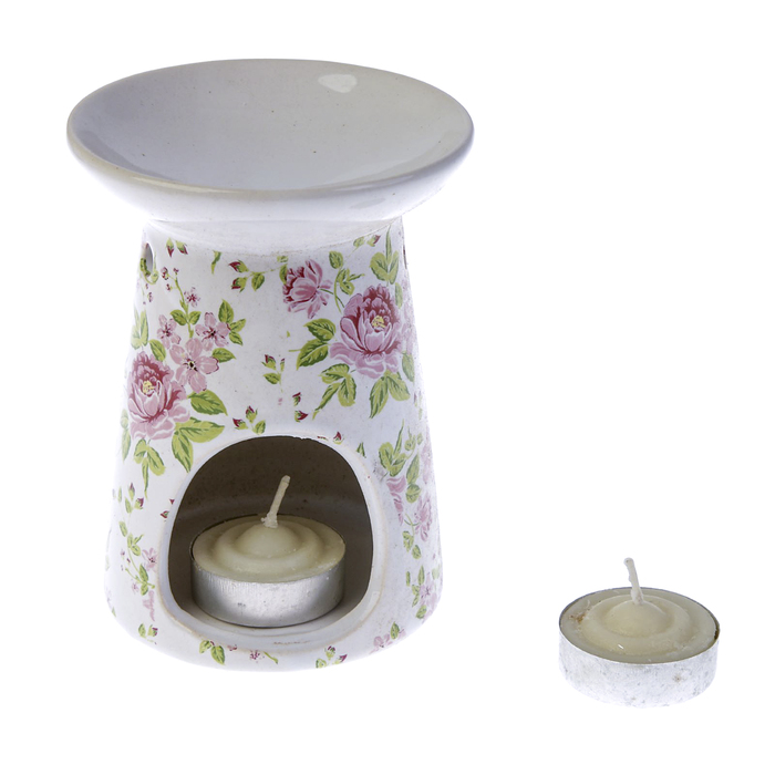 Аромалампа керамика с 2 свечами "Прованс" МИКС 2х8,5х8,5 см