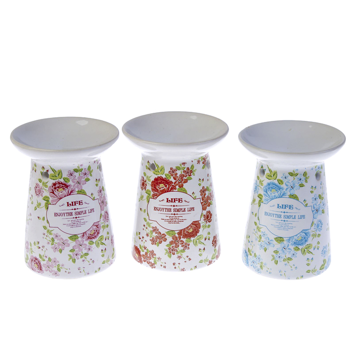 Аромалампа керамика с 2 свечами "Прованс" МИКС 2х8,5х8,5 см