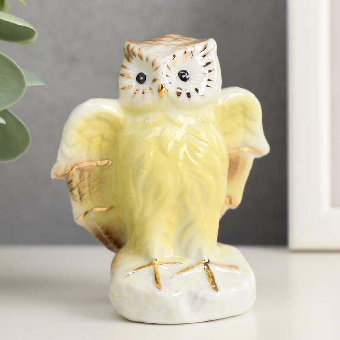 Сувенир керамика "Филин с расправленными крыльями" 8,3х5,3х7 см