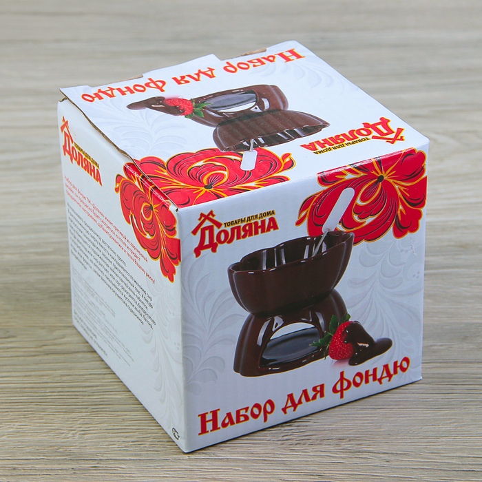 Набор для фондю "Ромашка" с вилочкой 12,5 см, цвет сиреневый