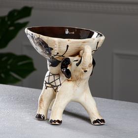 

Конфетница "Слон", под шамот, керамика, 19 см