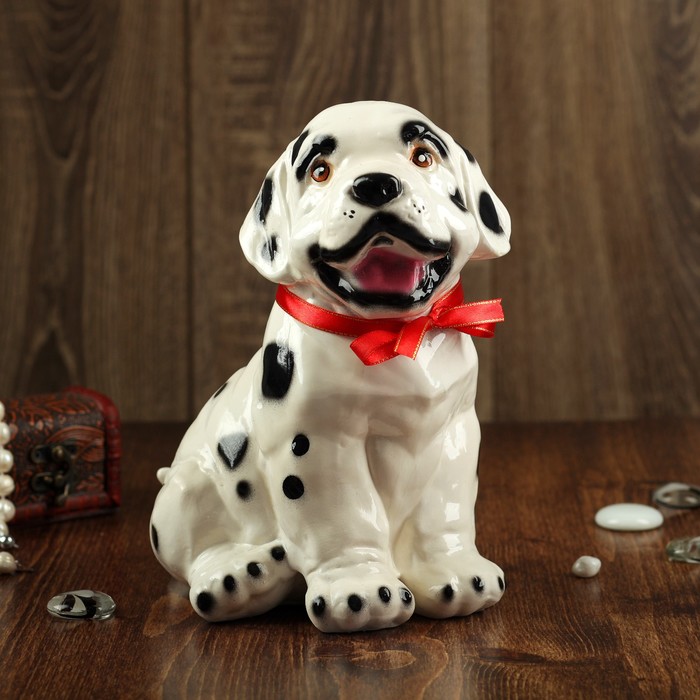 Копилка " Собака Бим" глянец белый-далматинец