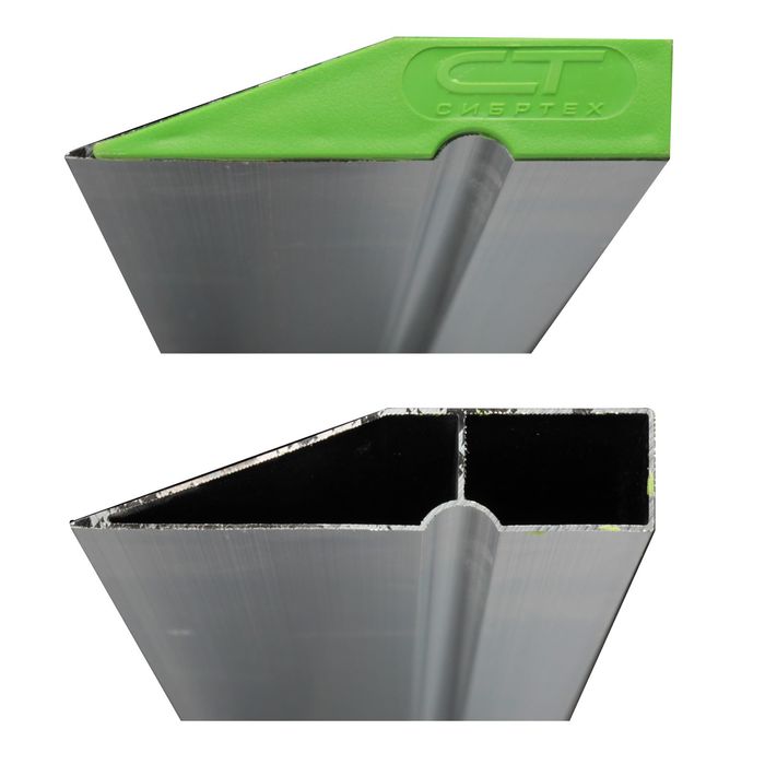 Правило трапециевидное "СИБРТЕХ", 2.5 м, алюминий, 1 ребро жесткости