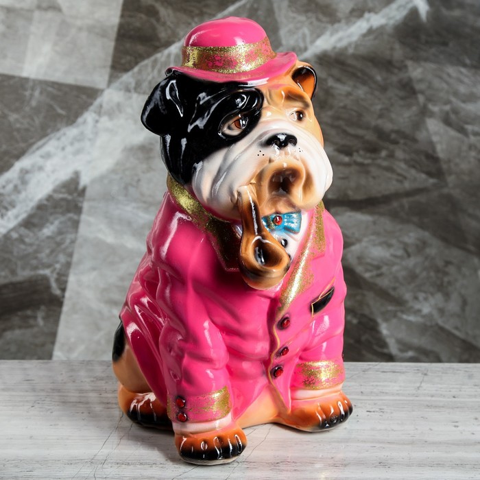 Копилка "Буржуй" глянец бежевый  микс