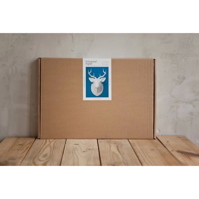 Набор Polygonal paper для склейки головы оленя, белый