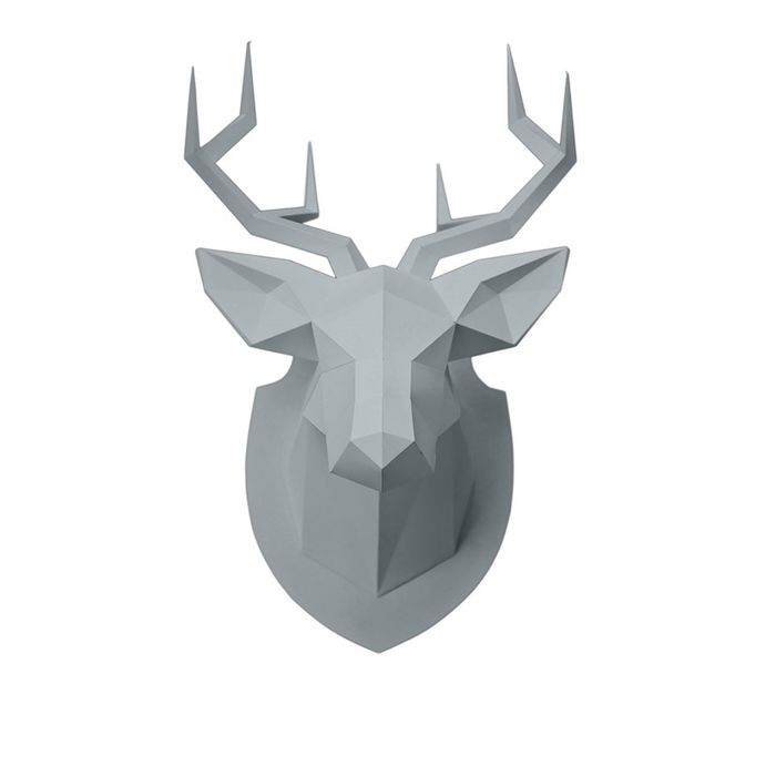 Набор Polygonal paper для склейки головы оленя, серый