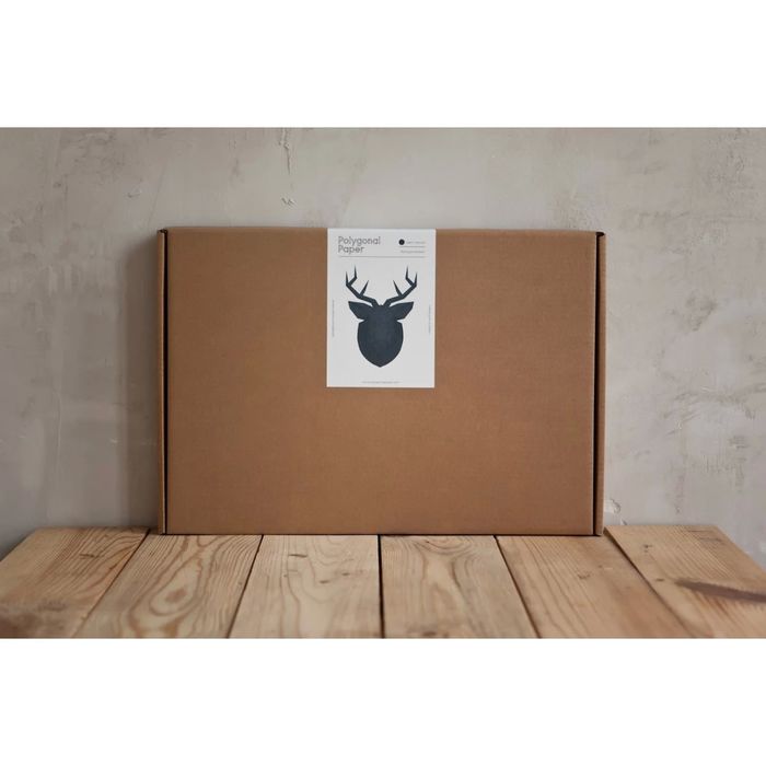 Набор Polygonal paper для склейки головы оленя, чёрный