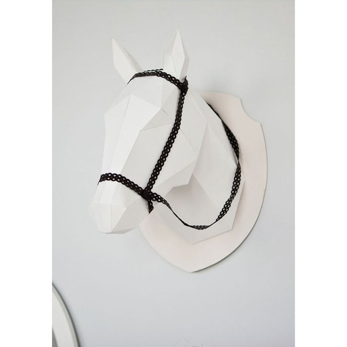 Набор Polygonal paper для склейки головы коня, белый