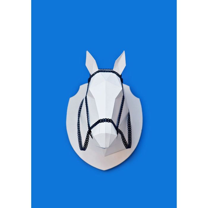 Набор Polygonal paper для склейки головы коня, белый