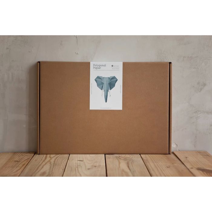 Набор Polygonal paper для склейки головы слона, серый