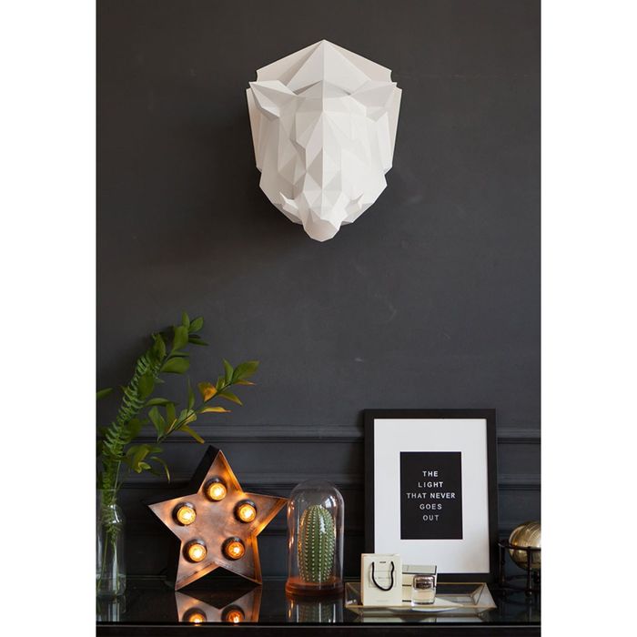 Набор Polygonal paper для склейки головы кабана, белый