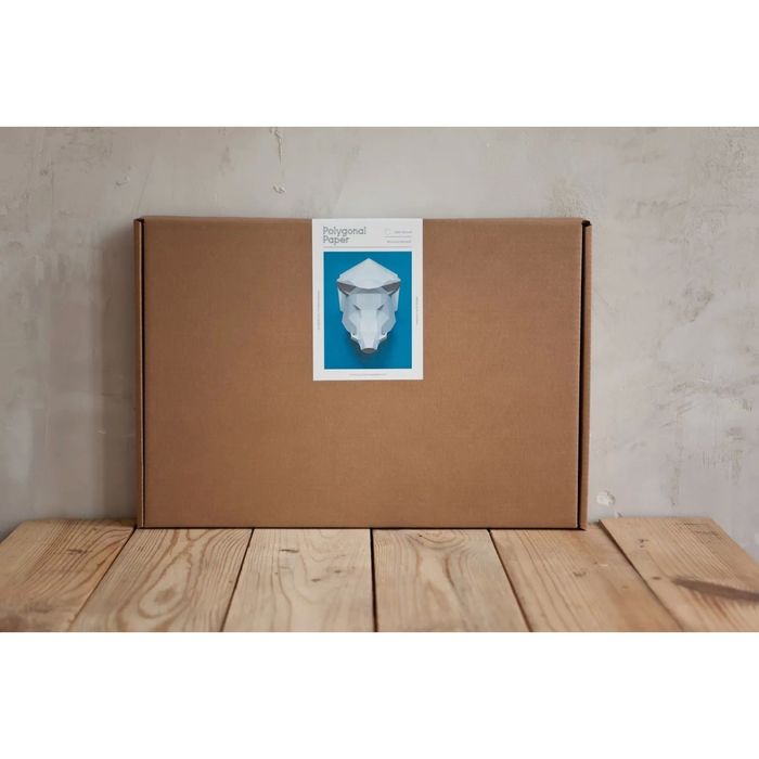 Набор Polygonal paper для склейки головы кабана, белый