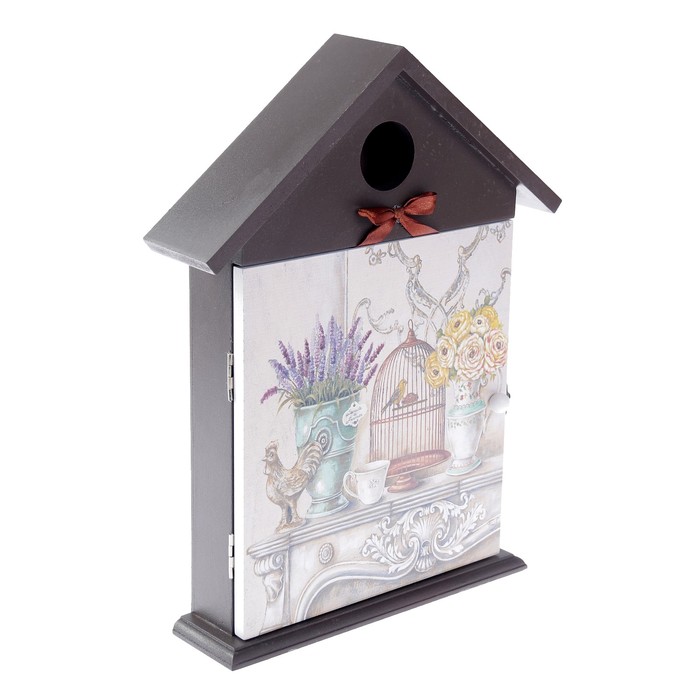 Ключница дерево 6 крючков "Прованс" 31,2х22,5х5,5 см