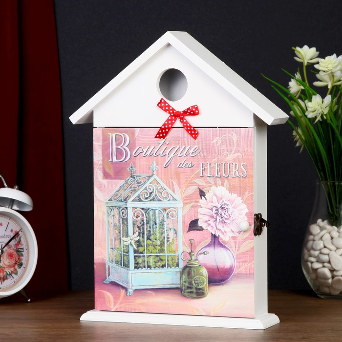 Ключница дерево 6 крючков "Флоранж" 31,2х22,5х5,5 см