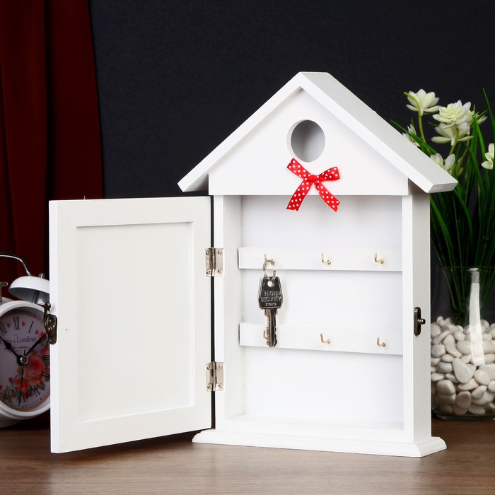 Ключница дерево 6 крючков "Флоранж" 31,2х22,5х5,5 см