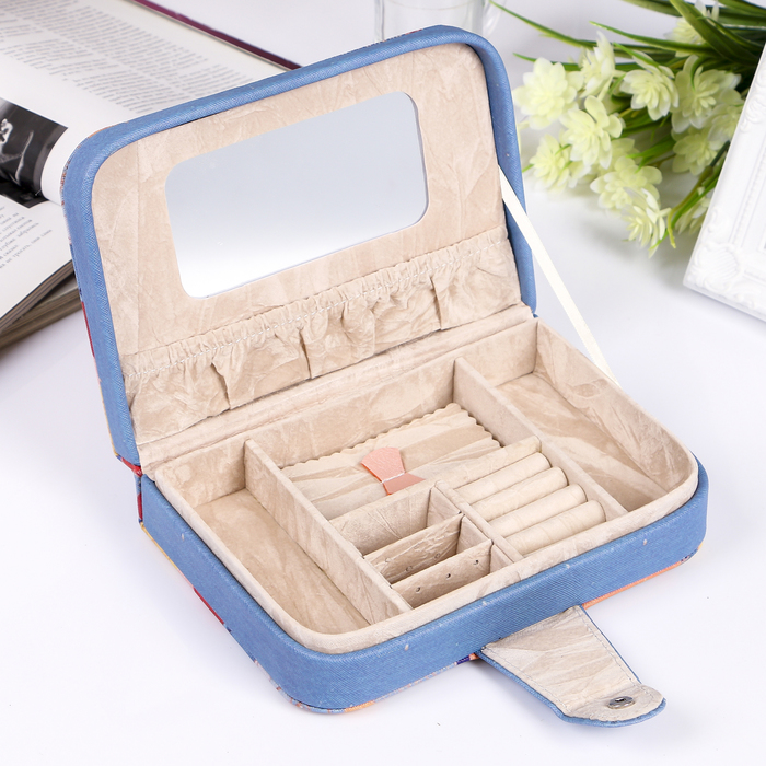 Шкатулка кожзам для украшений "Элен" 20х14х5 см