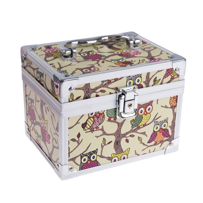 Шкатулка "Совушки на дереве" жёлтая 13х17х13 см