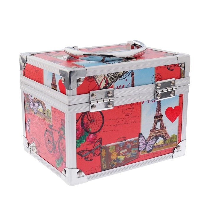 Шкатулка "Эйфелева башня на красном" 13х17х13 см