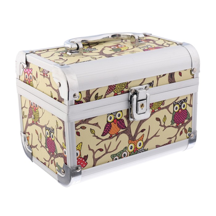 Шкатулка "Совушки на дереве" жёлтая 14х19х13 см