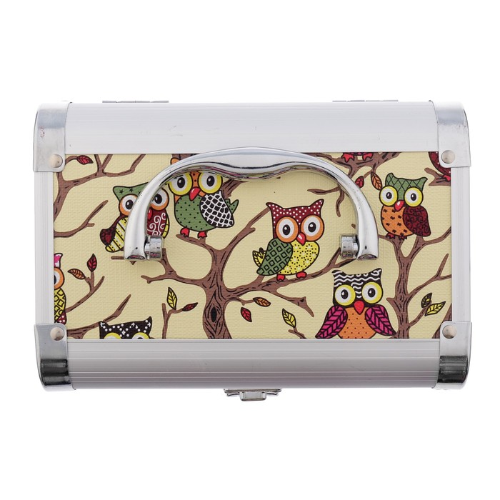 Шкатулка "Совушки на дереве" жёлтая 14х19х13 см