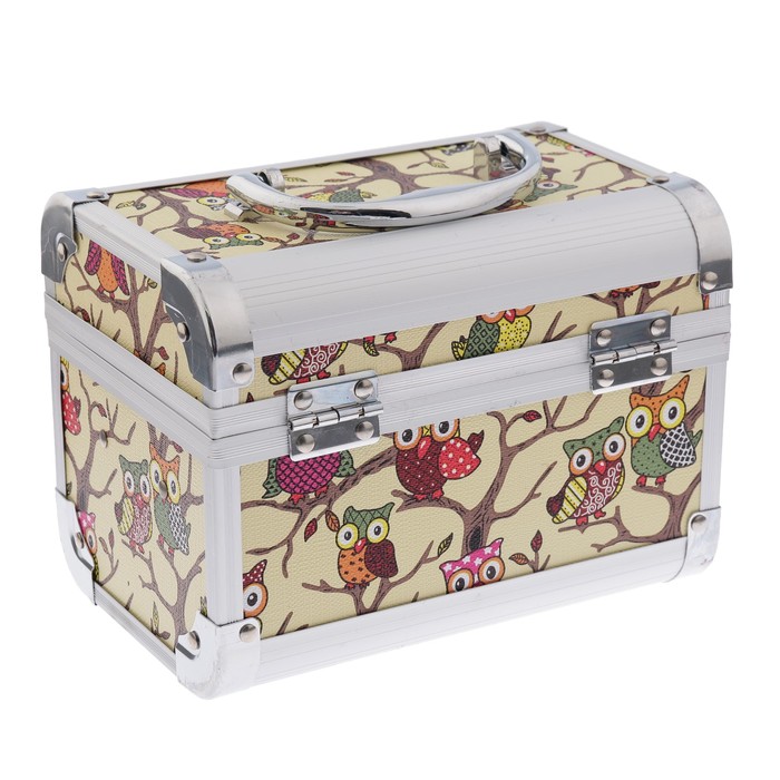 Шкатулка "Совушки на дереве" жёлтая 14х19х13 см