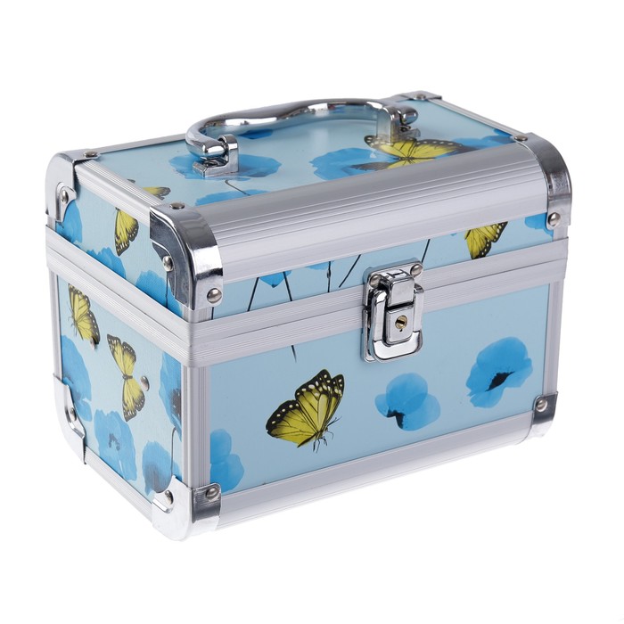 Шкатулка "Жёлтая бабочка на голубом" 14х19х13 см