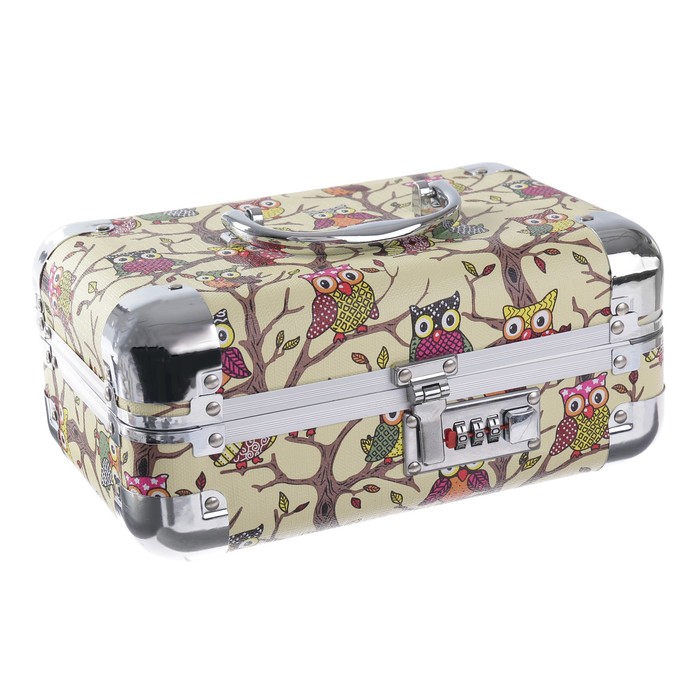 Шкатулка "Совушки на дереве" жёлтая 11,5х24,5х15,5 см