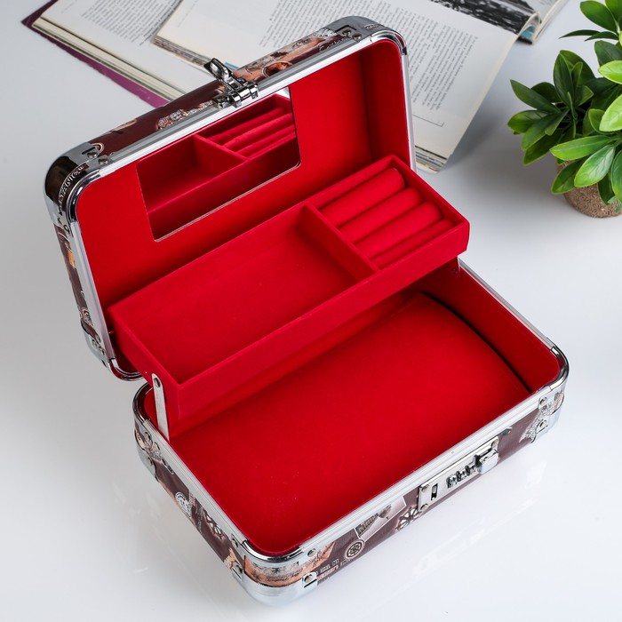 Шкатулка "Карта мореплавателя" коричневая 11,5х24,5х15,5 см