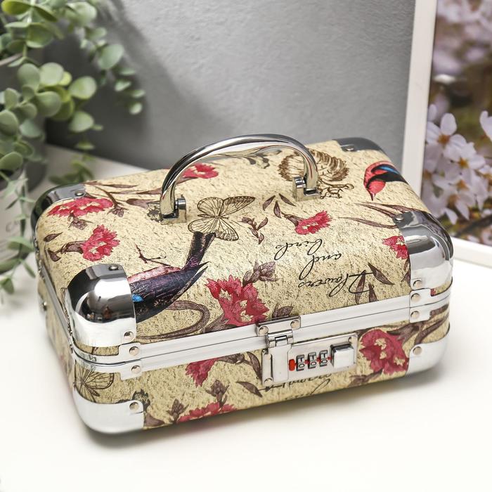 Шкатулка "Цветы на песочном" 11,5х24,5х15,5 см