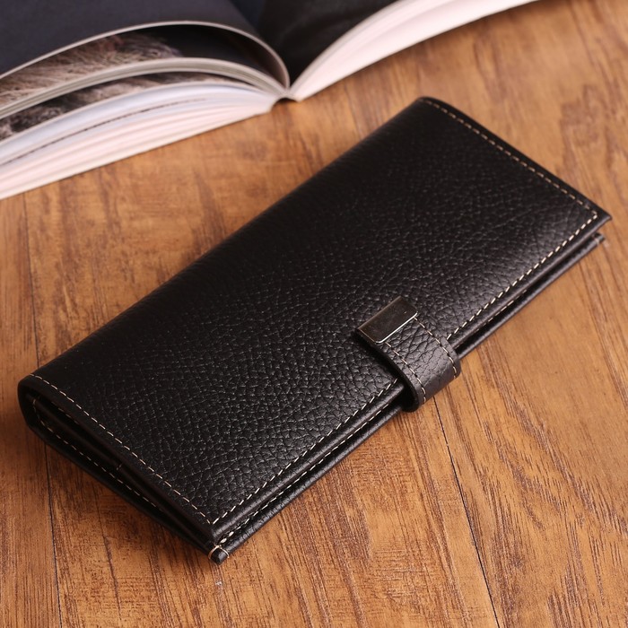 Кошелёк мужской Textura, отдел для карт и монет, цвет флотер чёрный