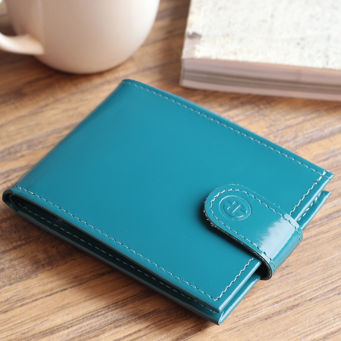 Кошелёк женский, отдел, для карт, для монет, шик, цвет бирюзовый