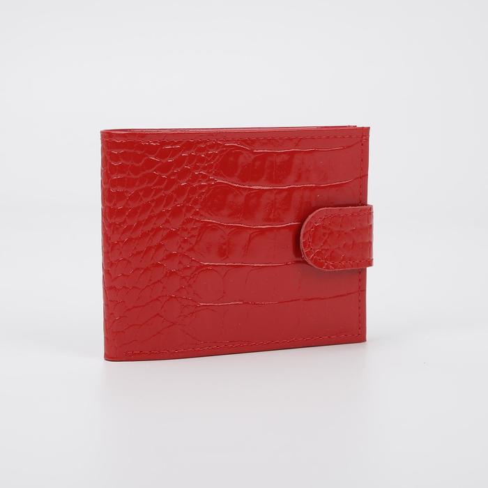 Кошелёк женский Textura, отдел для карт и монет, цвет алый кайман