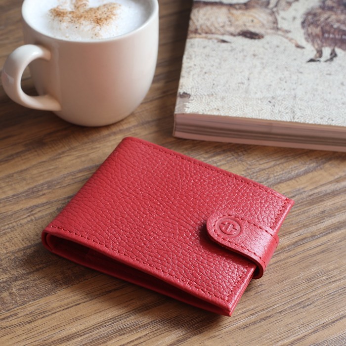 Кошелёк женский, отдел, для карт, для монет, флотер грейпфрут